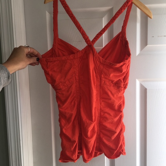 Anthropologie Red Scrunch Top - Picture 5 of 5